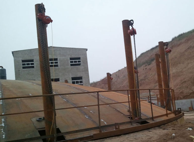 油罐施工巧用油罐電動葫蘆